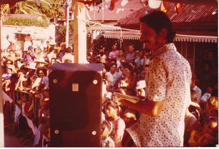 L'auteur animant la fête du 15 août en 1972