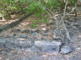 Fondations d'un bâtiment du lazaret