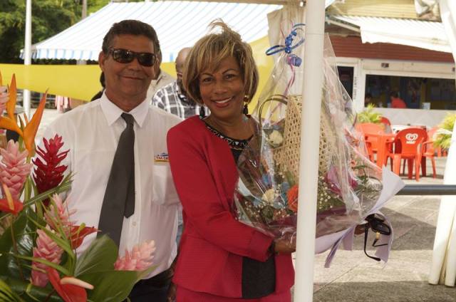 Gaston Hoff et, parrain et marraine de Miss Caraïbes