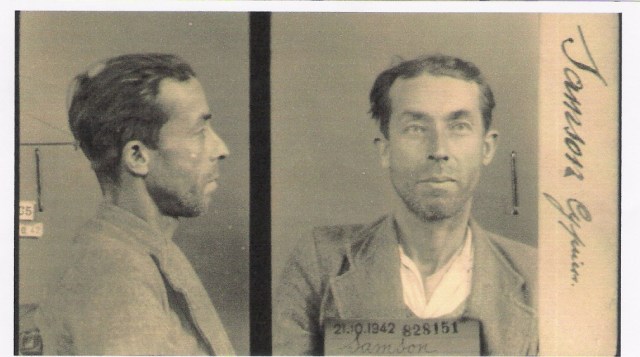 Cyprien SAMSON - Photo anthropomètrique - 20-10-1942