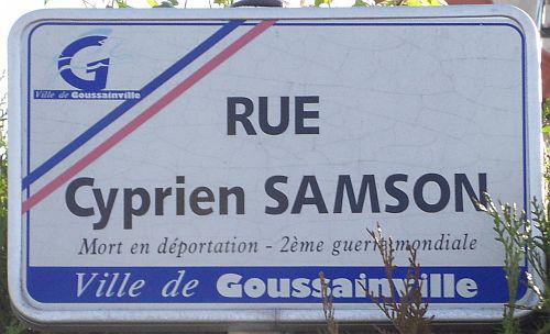 SAMSON Cyprien Plaque Rue